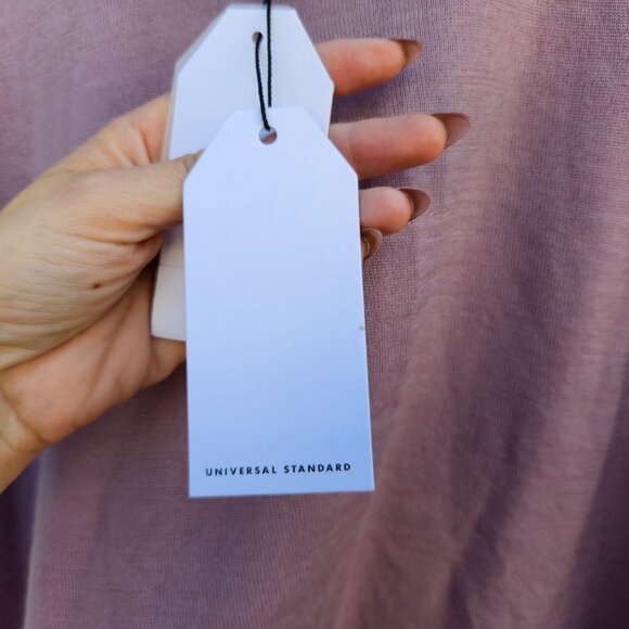 5/$100 SALE -  Universal Standard Dalia Mixed Media Sweater Orchid - Picture 6 of 9